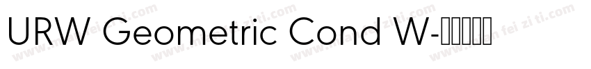 URW Geometric Cond W字体转换